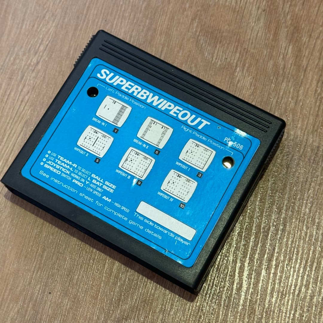 Soundic SD-050 game. Classic SuperbWipeout PC506 game cartridge featuring Break-In and Wipeout modes. on Save All